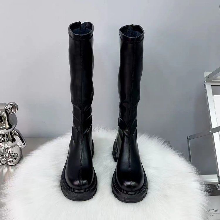 Platform Knee Boots High