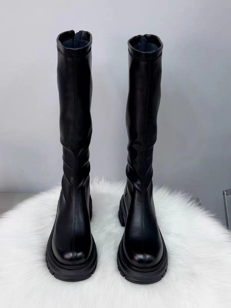 Platform Knee Boots High
