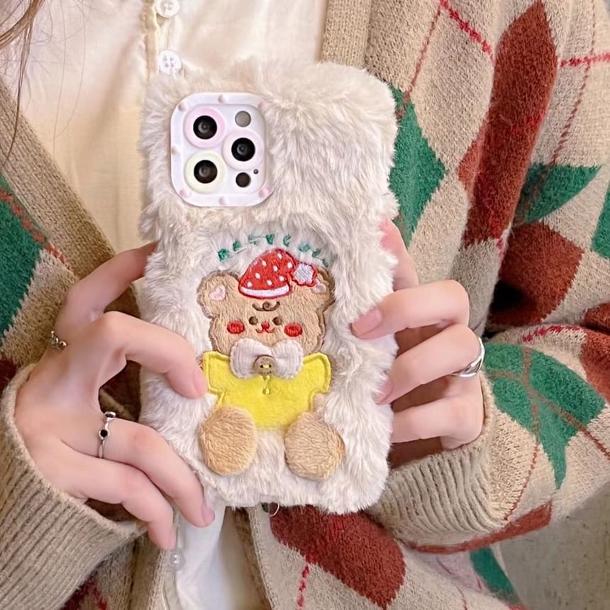Chenille Bear Case Phone