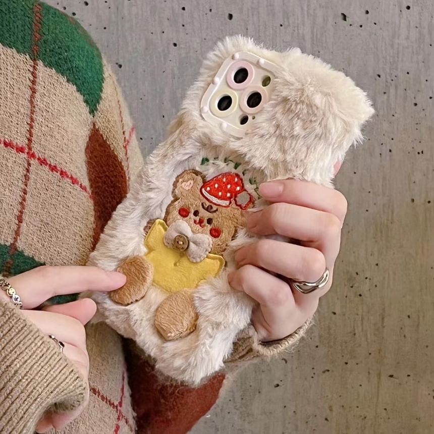 Chenille Bear Case Phone