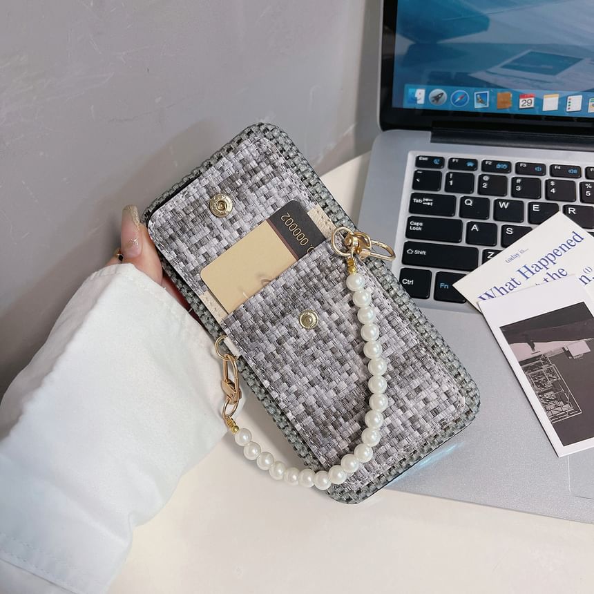 Case Phone Fabric Pearl Faux