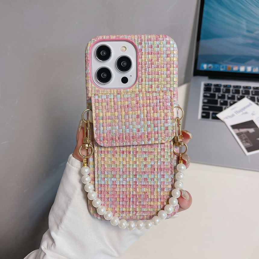 Case Phone Fabric Pearl Faux