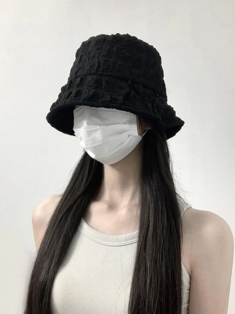 Bucket Hat Shirred Plain