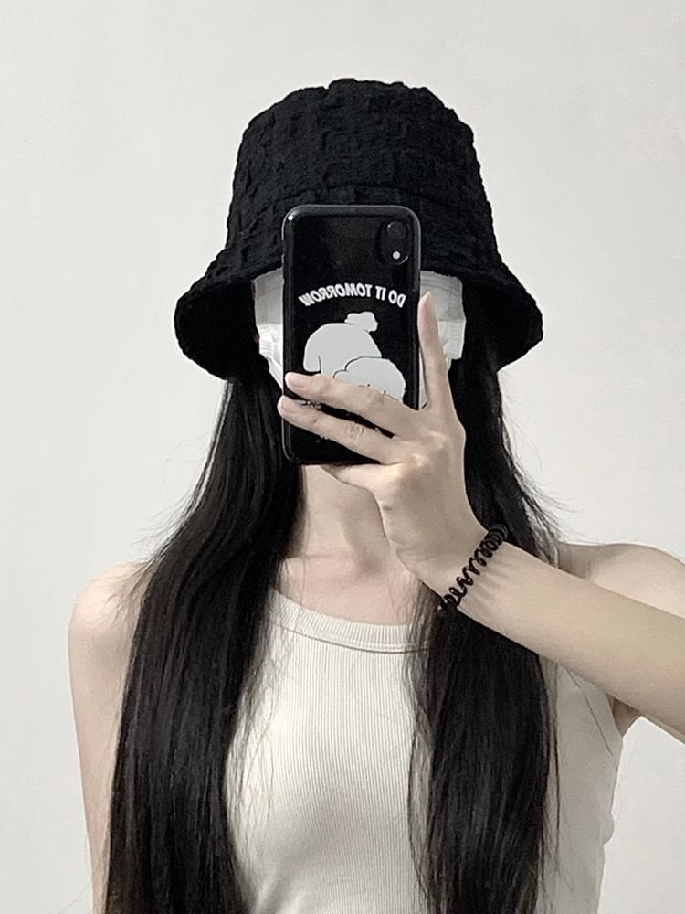 Bucket Hat Shirred Plain