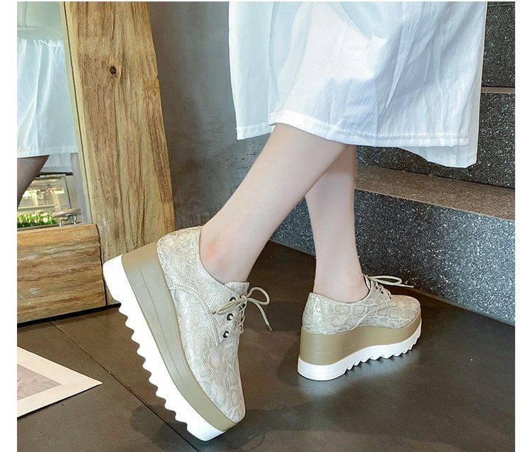 Lace-Up Platform Shoes Derby