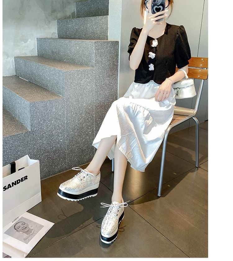 Lace-Up Platform Shoes Derby