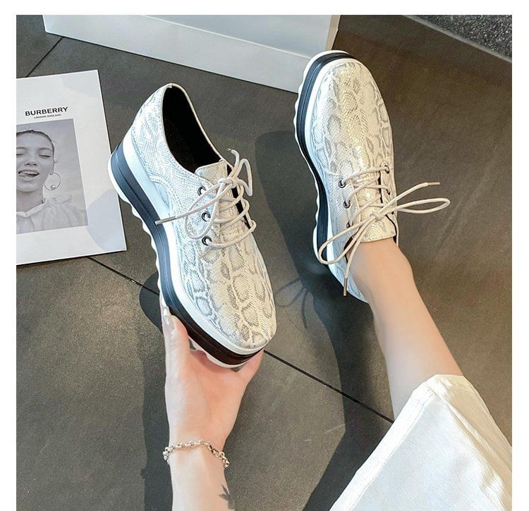 Lace-Up Platform Shoes Derby