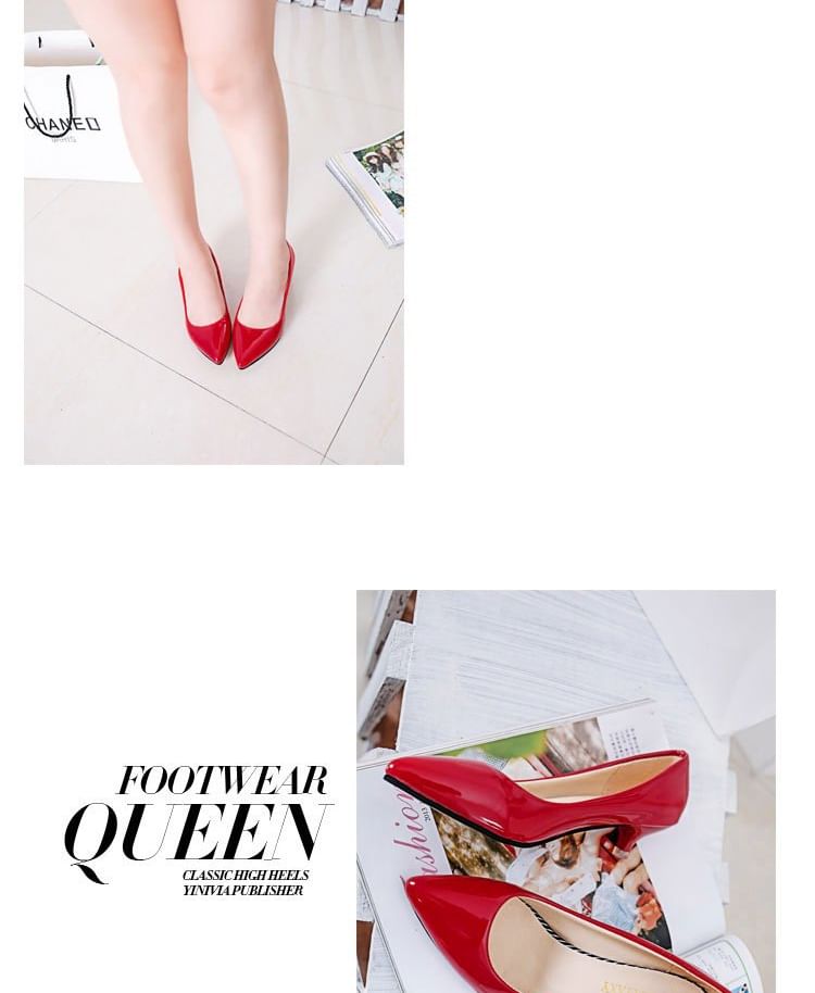 Kitten Pointed Pumps Heel