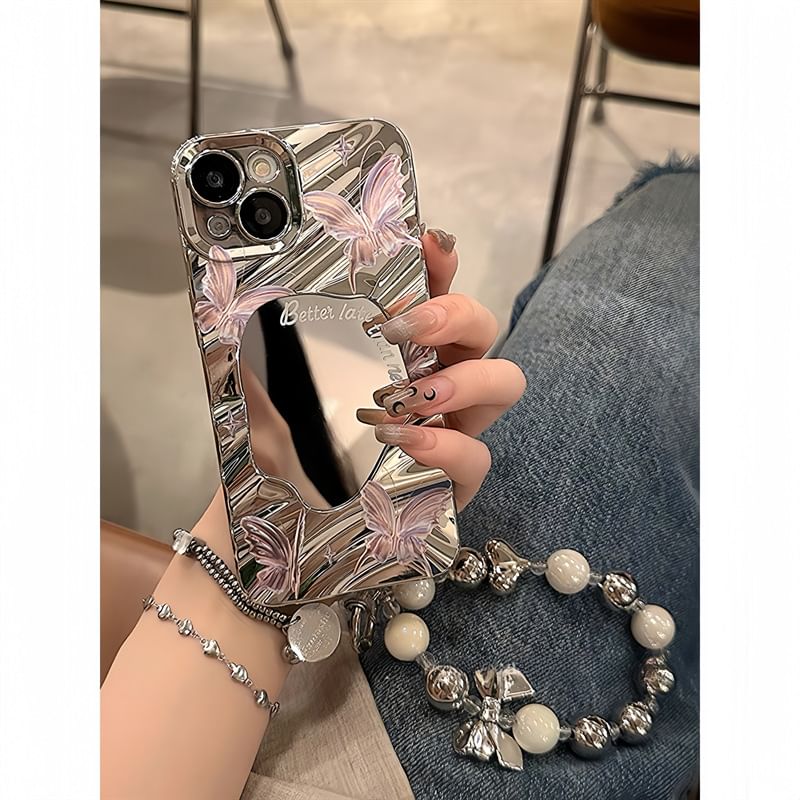 Butterfly Case Mirrored Phone