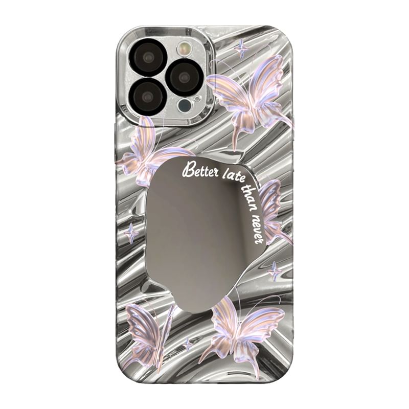 Butterfly Case Mirrored Phone