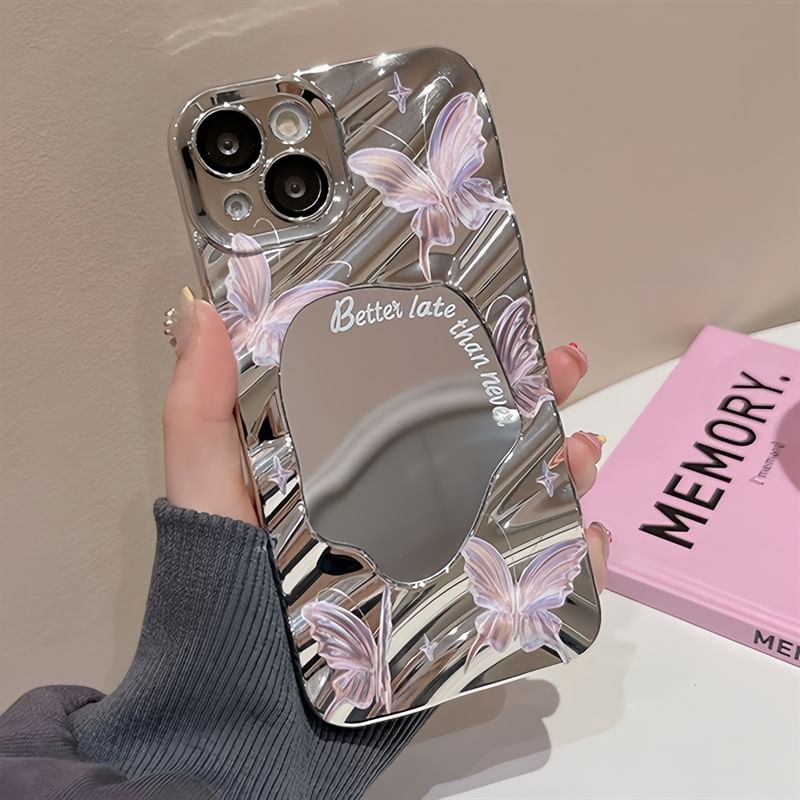 Butterfly Case Mirrored Phone