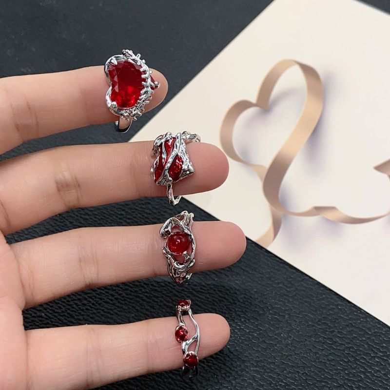 Open Gemstone Irregular Ring