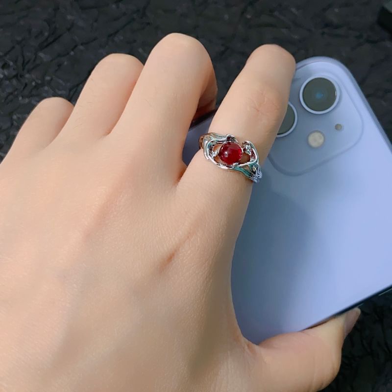 Open Gemstone Irregular Ring