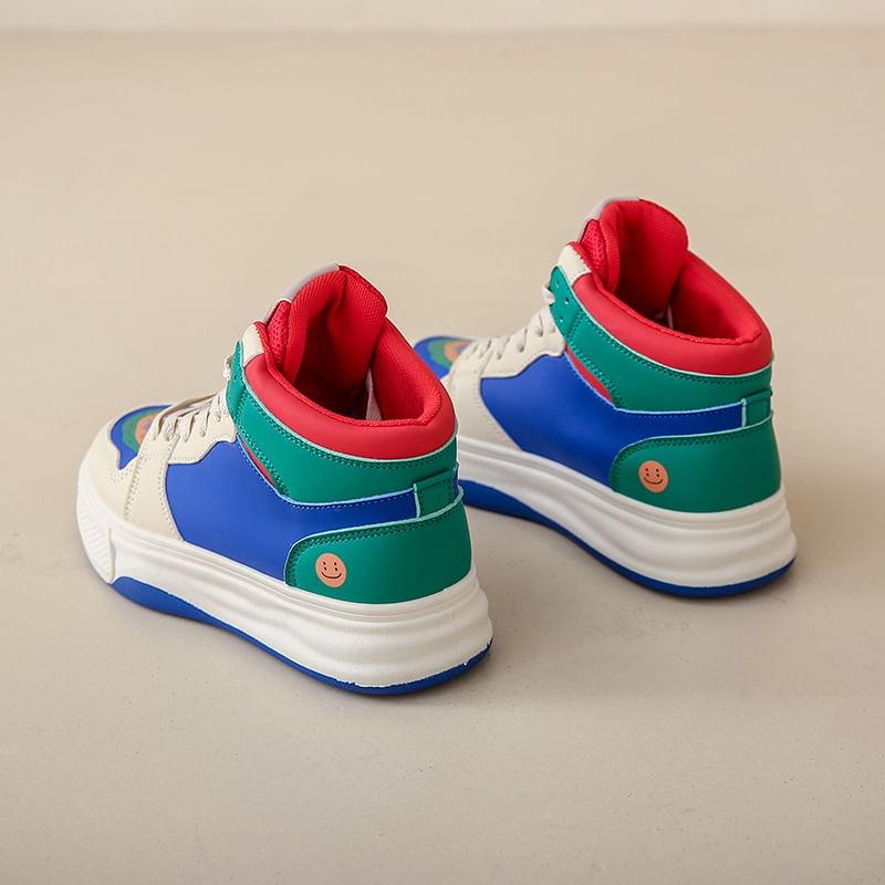 Block High Color Sneakers Top