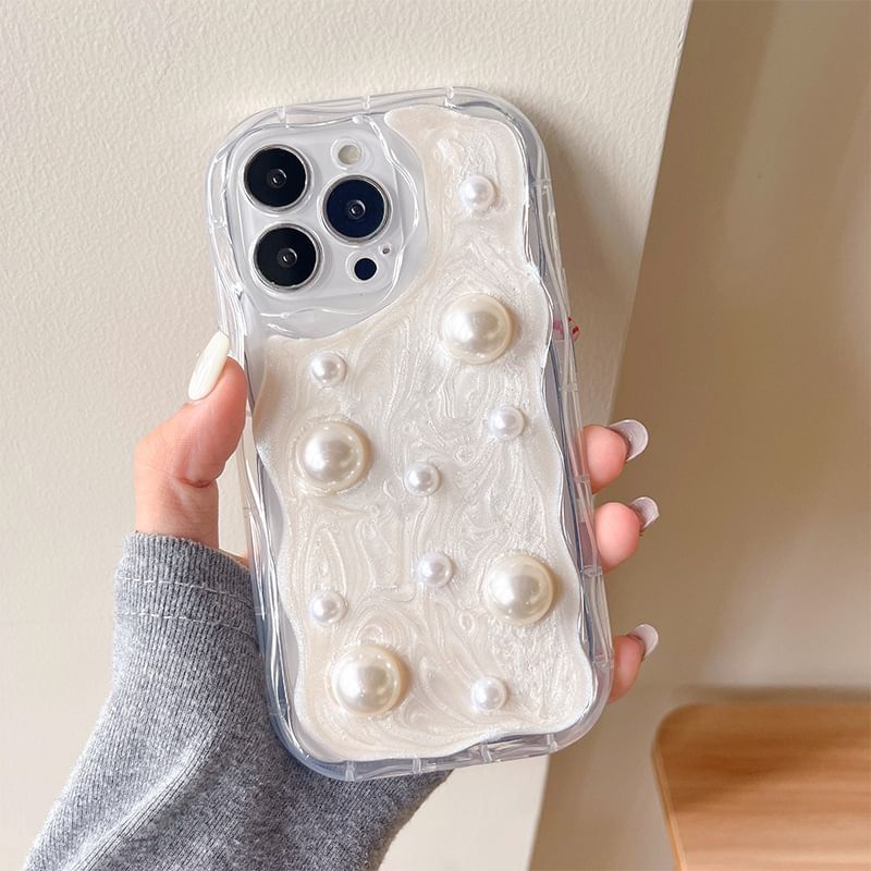 Phone Pearl Faux Butterfly Case