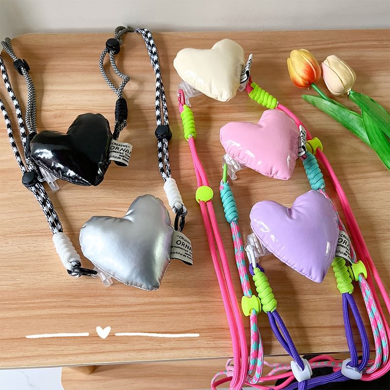 Clip Padded Lanyard Phone On Heart