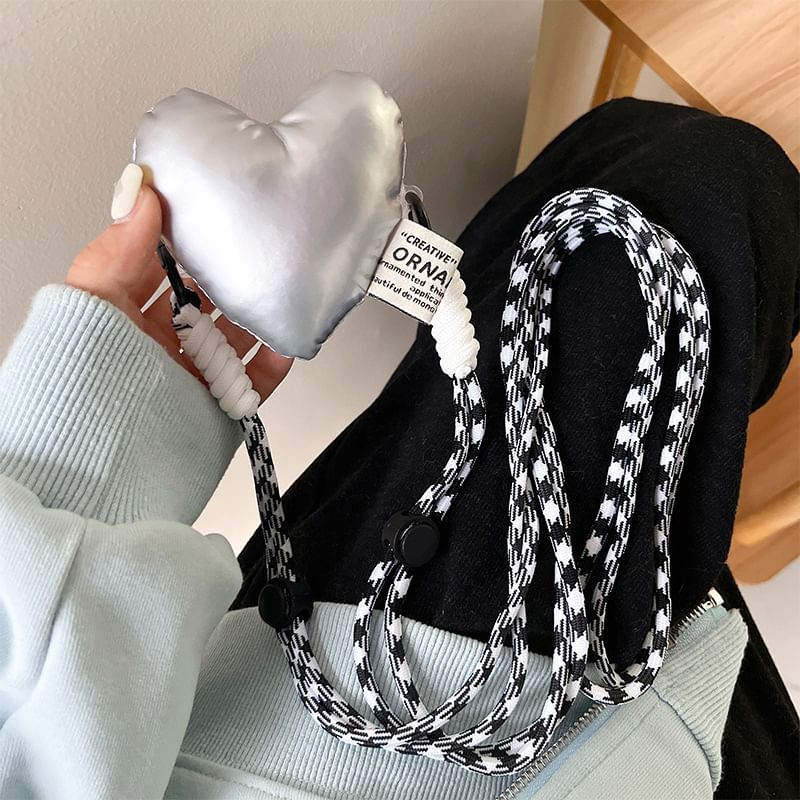 Clip Padded Lanyard Phone On Heart
