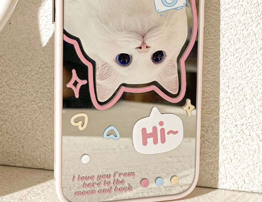Phone Case Cat Mirrored