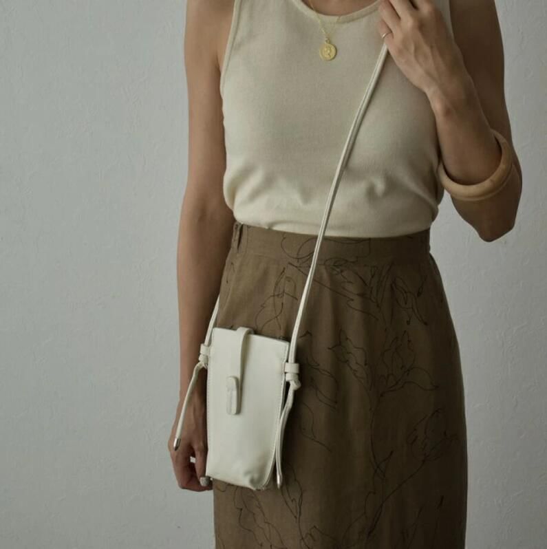 Bag Plain Faux Phone Crossbody Leather Mobile