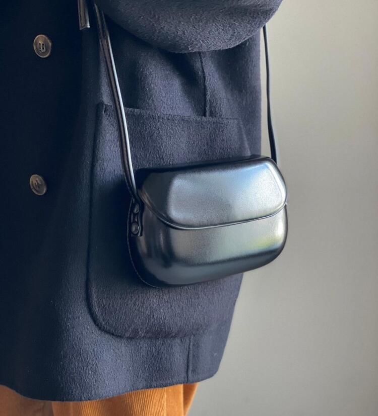 Bag Crossbody Faux Plain Leather Flap