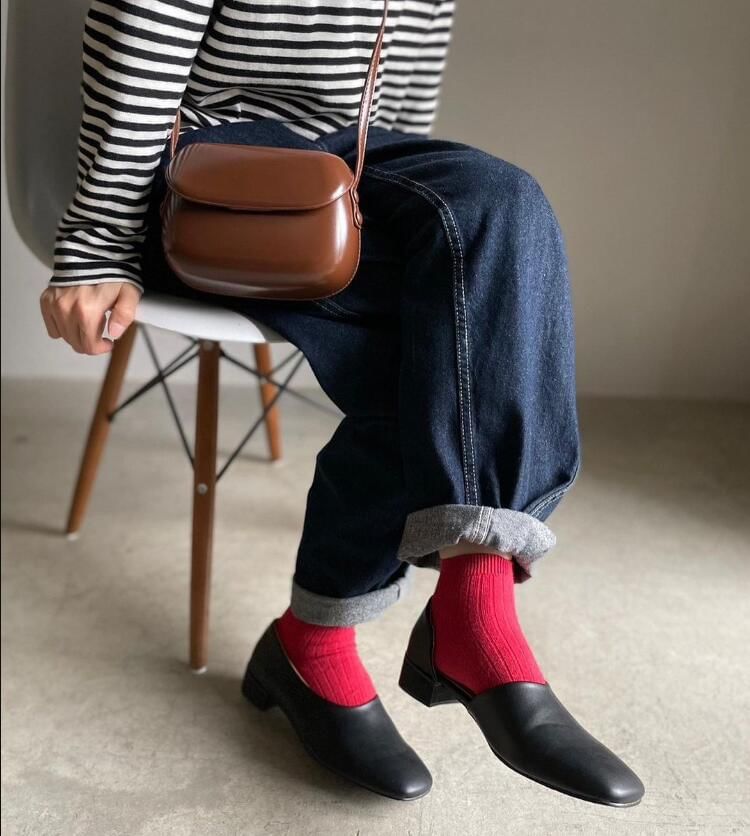 Bag Crossbody Faux Plain Leather Flap