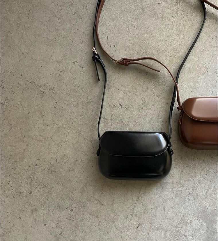Bag Crossbody Faux Plain Leather Flap