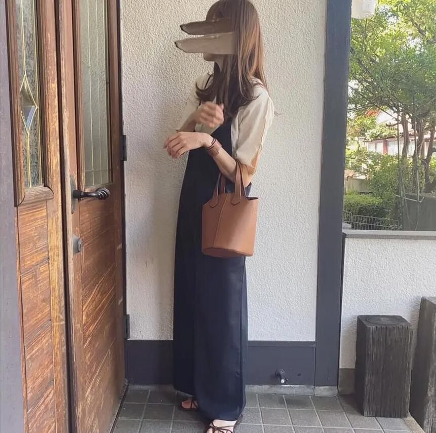 Bucket Leather Plain Bag Faux