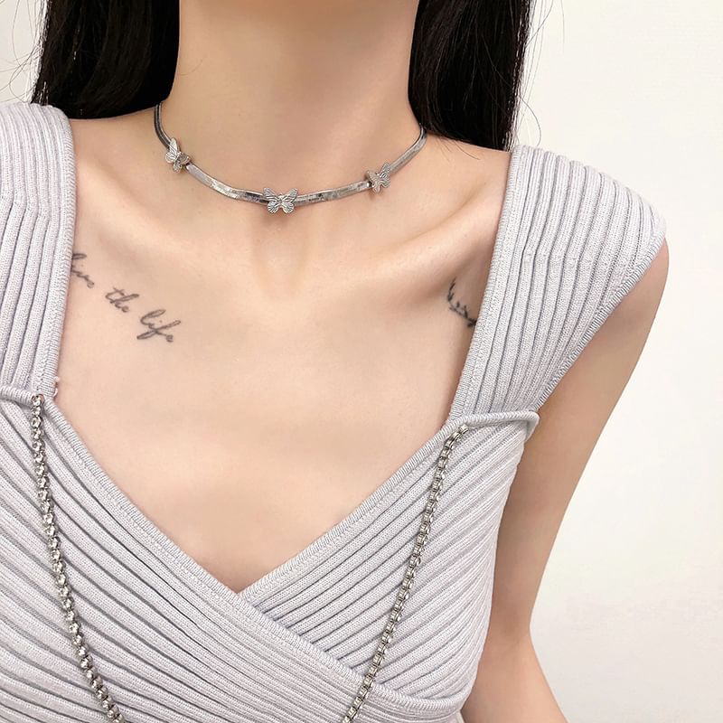 Butterfly Choker Alloy