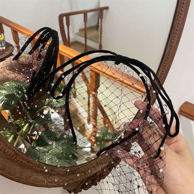 Headband Rhinestone Mesh
