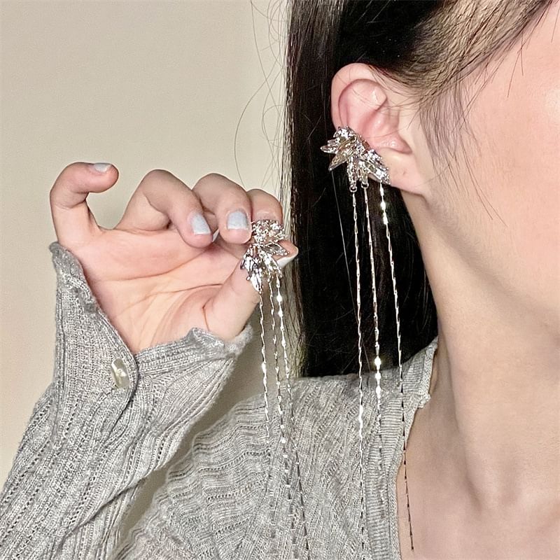 Butterfly Alloy Threader Earring Cuff