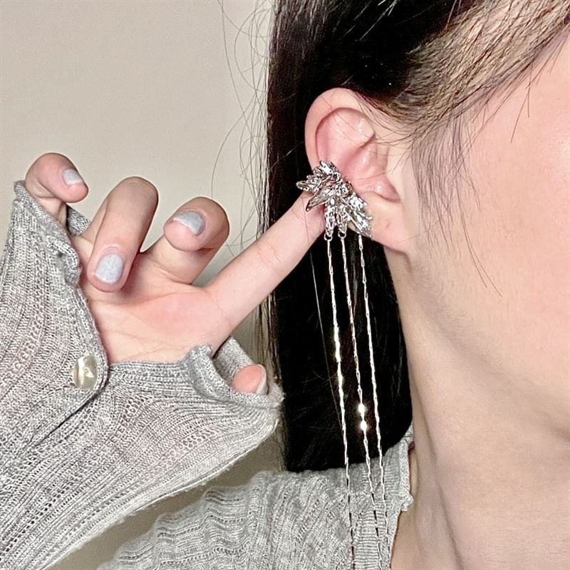 Butterfly Alloy Threader Earring Cuff