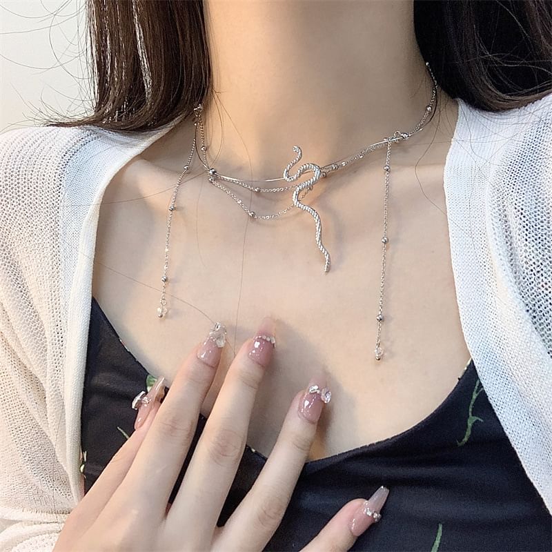 Snake Alloy Choker Layered
