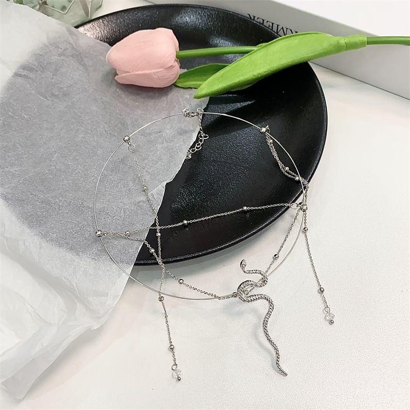 Snake Alloy Choker Layered
