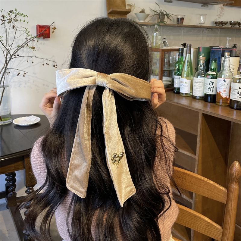 Velvet Bow Hair Clip