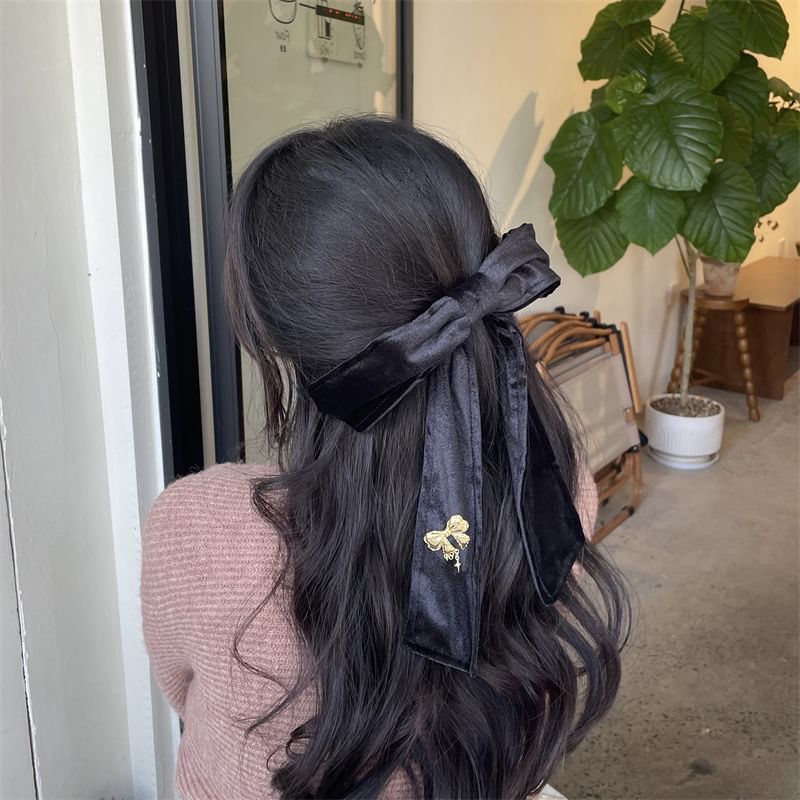 Velvet Bow Hair Clip