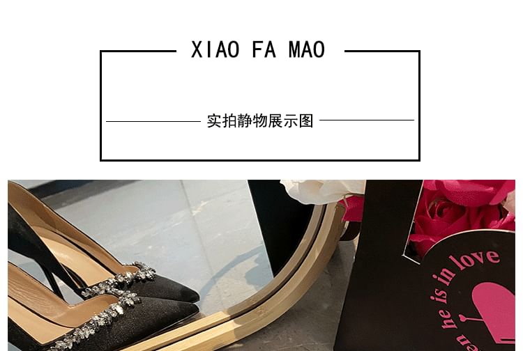 Pumps Pointy Heel Rhinestone Stiletto