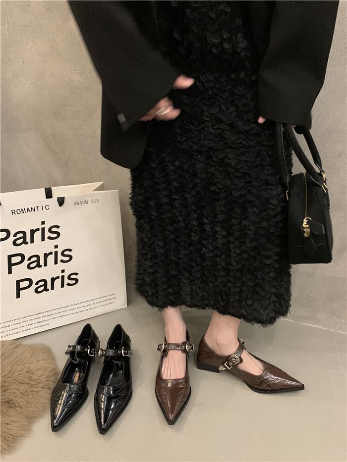 Shoes Paneled Mary Pointy Jane