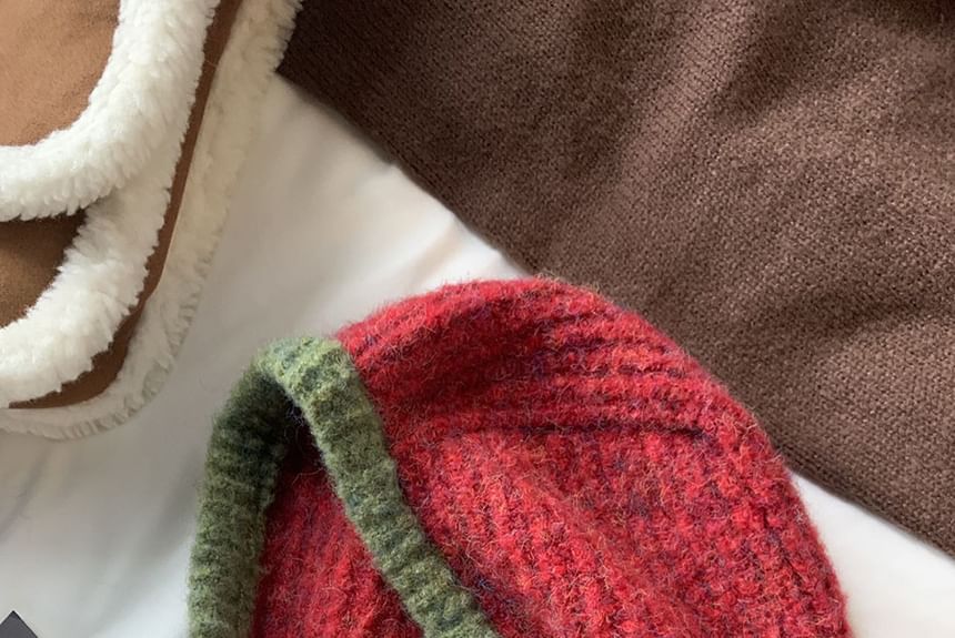 Two Balaclava Tone Knit Buttoned