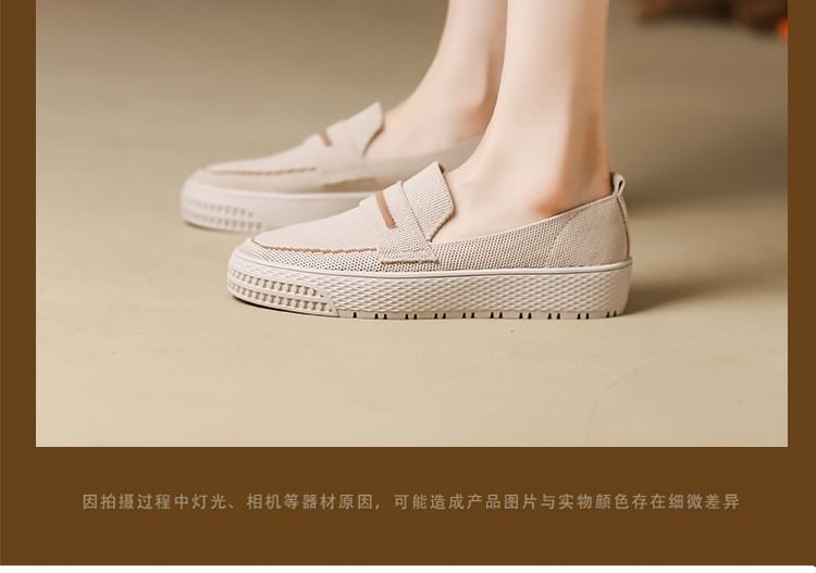 Trim Contrast Platform Slip-Ons