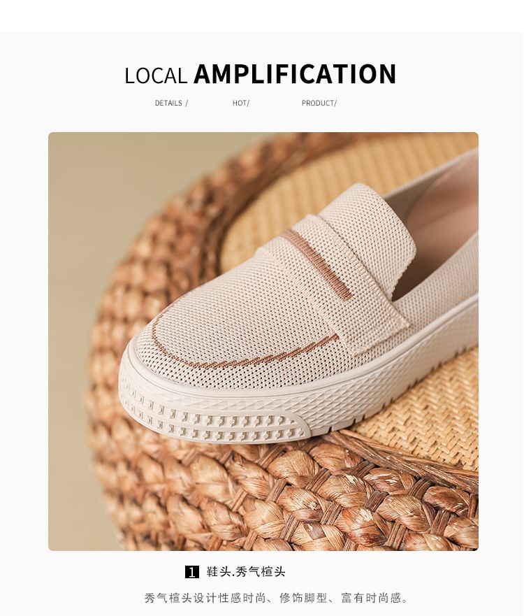 Trim Contrast Platform Slip-Ons