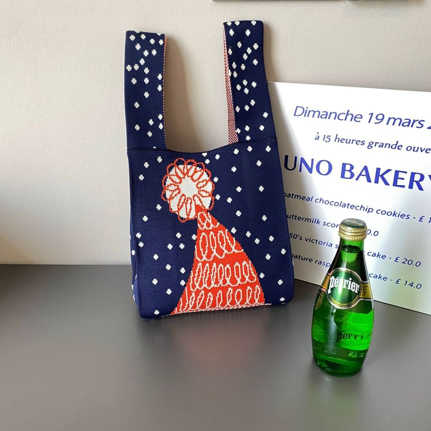 Designs ( Various Knit Small Christmas Tote ) Bag