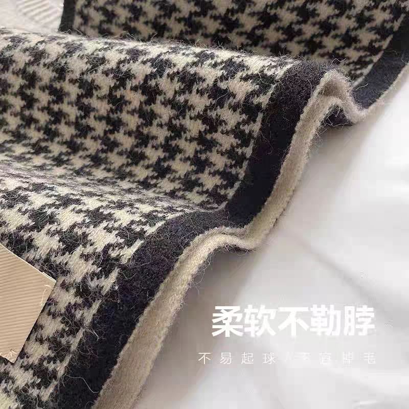 Scarf Houndstooth Knit