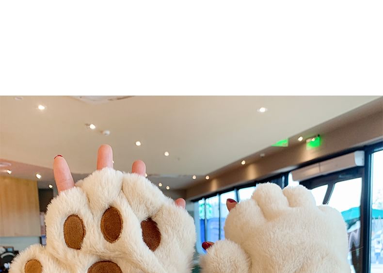 Gloves Fingerless Paw Cat