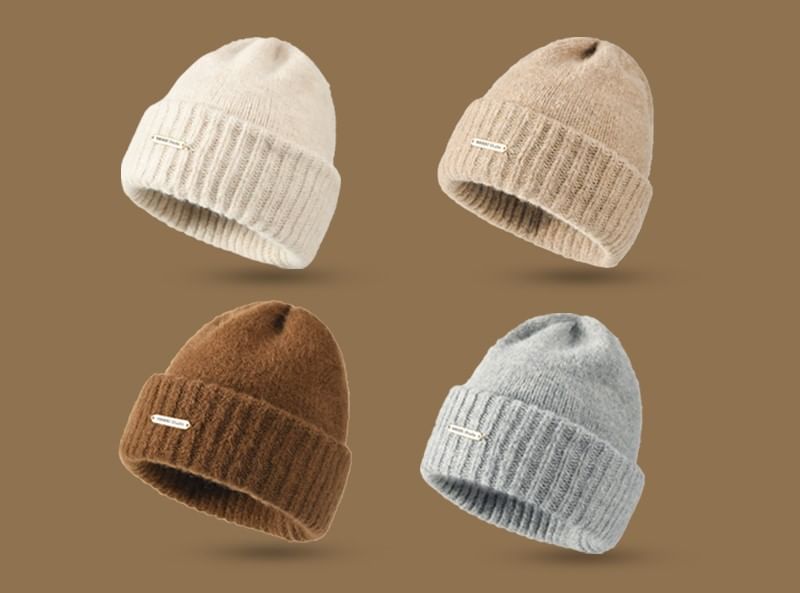 Beanie Plain Knit Casual