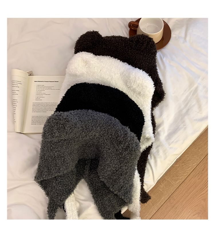 Ear Bonnet Chenille Hat Bear