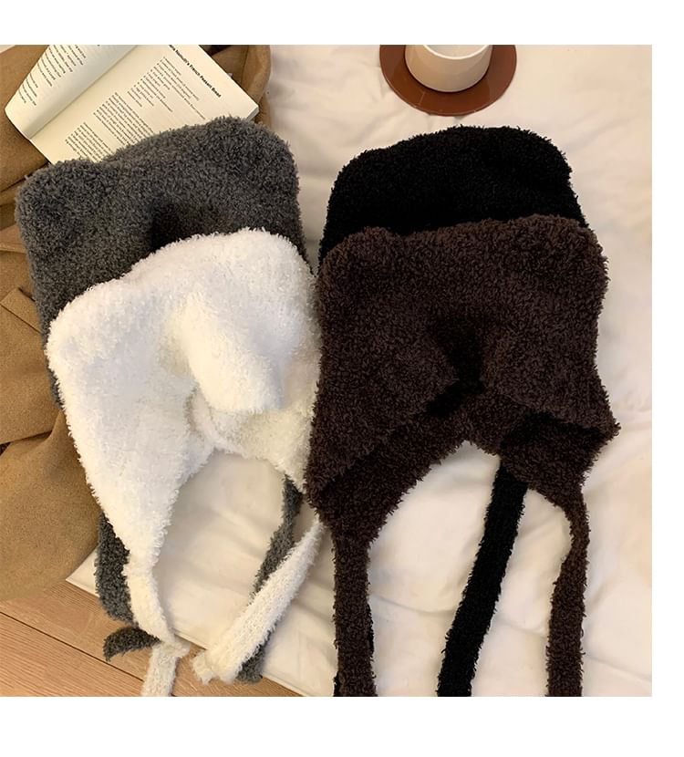 Ear Bonnet Chenille Hat Bear