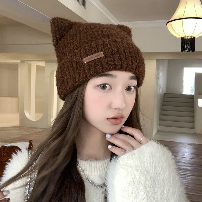 Knit Cat Ear Beanie