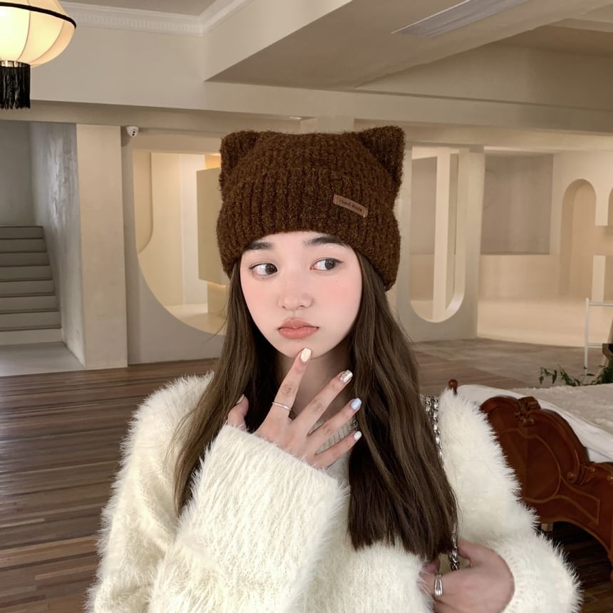 Knit Cat Ear Beanie