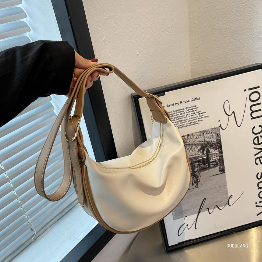 Leather Bag Contrast Crossbody Trim Faux