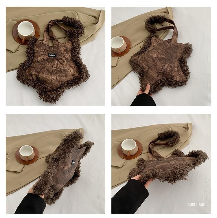 Trim Tote Star Bag Fluffy